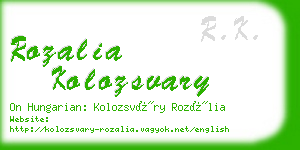 rozalia kolozsvary business card